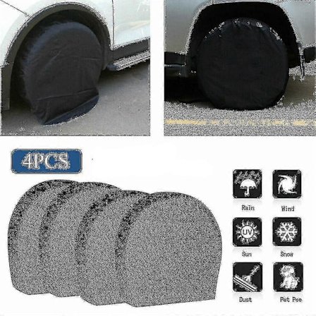 4-pack Vattentätt Däckskydd Reservdäck Hjul Husbil Släpvagn Husvagn Antikorrosions Däckskydd
