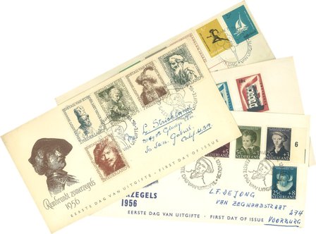 Holland - Årgang 1956 FDC - Komplet