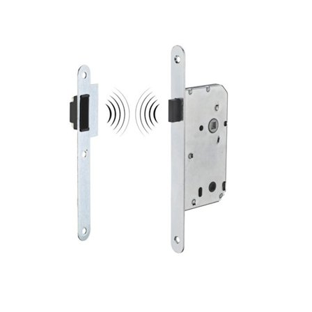 THIRARD - Inbyggd magnetlås med låsning för badrum och toalett, axel 50mm, runda ändar - THIRARD