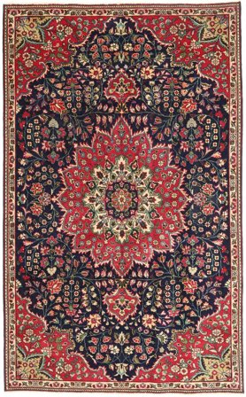 Oriental Tabriz Patina Rug 157X253 Dark Red/Black Wool, Persia