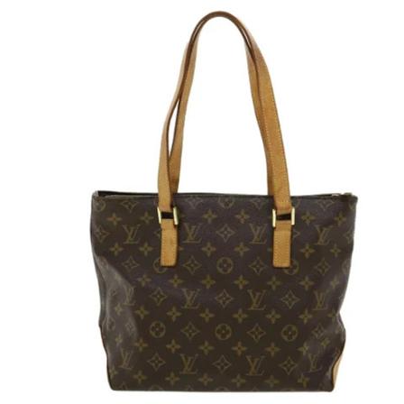 Louis Vuitton Vintage, Pre-owned Cabas Piano Monogram Tote Bag Bruin, Dames, Maat:ONE Size,leather