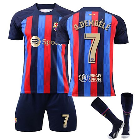 22-23 Barcelona Home Set trøye #7 Ousmane Dembl fotballtrøye W