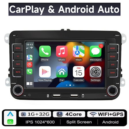 2Din Autoradio Android Volkswagen Golf 5 6 Polo Passat B6 B7 CC Skoda Jetta Universal Multimedia Carplay Wifi GPS Navigointi-MP