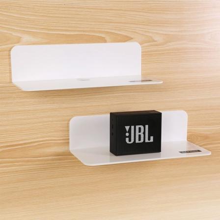 Vit väggshylla set om 2, utöka enkelt väggytan - 9 tum ingen borrning