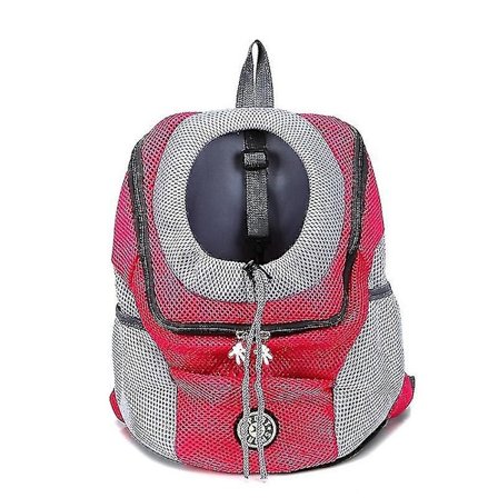 Bæresele for hund, utendørs, pustende, dobbel skulder, bærbar, frontnett, reiseveske for kjæledyr