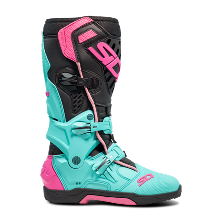 Cizme Motocross Sidi Crossair verde mentă/negru/roz 42
