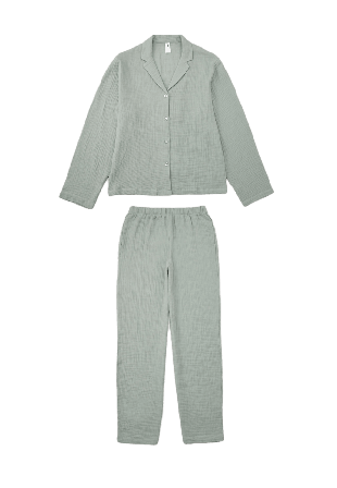 Å WOMAN Pyjamas i bomullsmuslin MILLE Sovkläder Grön S