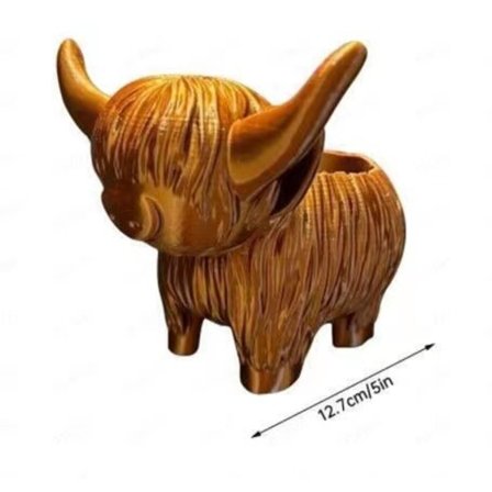 Highland Cow Blomkruka för Hemträdgård Dekoration