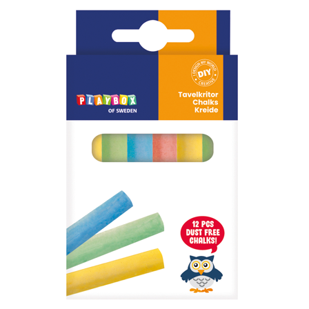 Playbox Tavlekritt 12-pack