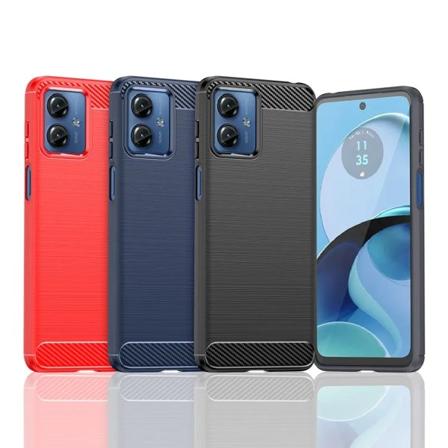 SKALO Motorola Moto G14 Armor Carbon Stødsikker TPU-cover - Vælg Blue