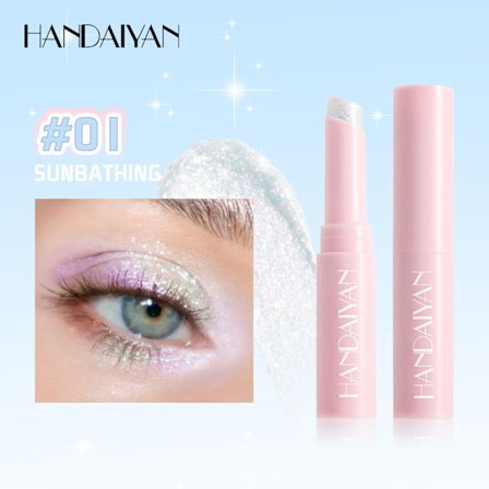 Jelly øjenskygge stick tynd tube 6 farver fin flash HANDAIYAN delikat perlemors jelly highlight øjenskygge stick