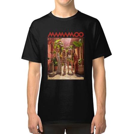 MAMAMOO ë§ˆë§ˆ?- Red Moon : Group (Med PRINTED autografer) T-shirt XXL