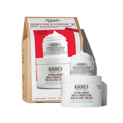 Kiehl's Double Dose of Hydration Set, Skincare, Hudplejesæt, Ansigtspleje, Fugtighedspleje, Kropspleje, Gaveæske