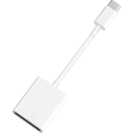[Apple MFi Certificeret] USB C til SD-kort kamera læser til iPhone 15, Type C til