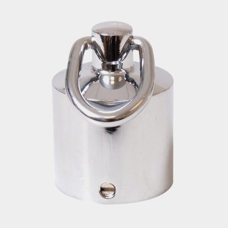 Räckesändfäste med ring, krom