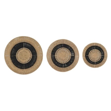 Vægdekorationssæt, 3-delt metal og papir, 60x60 cm