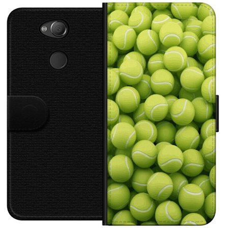 Kompatibel Tegnebogsetui til Sony Sony Xperia XA2 Mønster af grønne tennisbolde i høj detalje, sporty motiv med gentagende tekstur og stærke farve