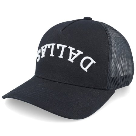 Iconic - Schwarz trucker Cap - Dallas Upside Down 3d Black A-frame Trucker @ Hatstore