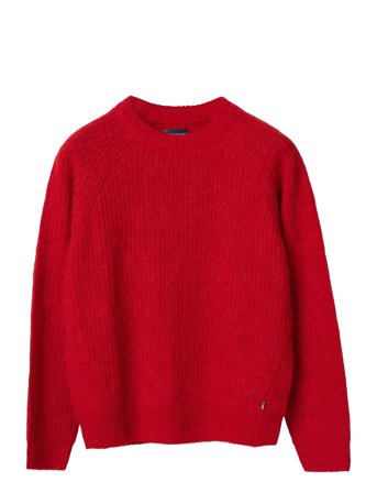 Alpaca Blend Raglan Sweater Red Lexington Clothing