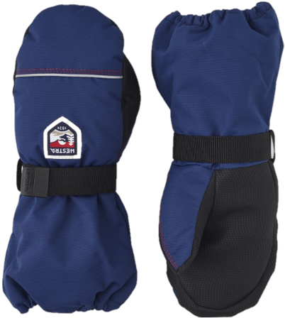 Hestra Kid's Wool Terry Mitt Mellanblå