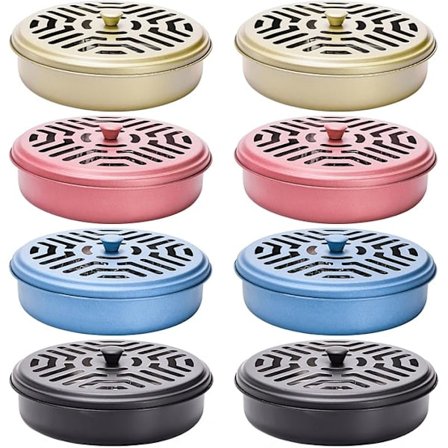 8-pak Myggespoleholdere, Rustfrit Stål Røgelsesspolebrænder Bærbar Myggerøgelsesholder, Metal Myggespolebrænder til H