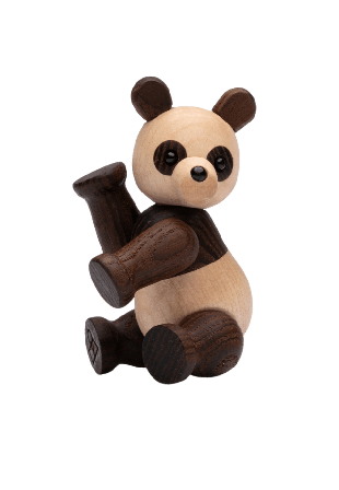 Spring Copenhagen Pixi Panda Trädekoration 9 Cm Lönn Inredningsdetaljer Brun