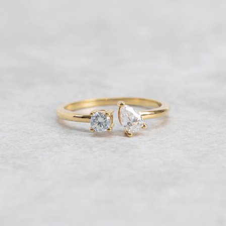 Förlovningsring Snödroppe, 18K rödguld - Förlovning- och vigselringar