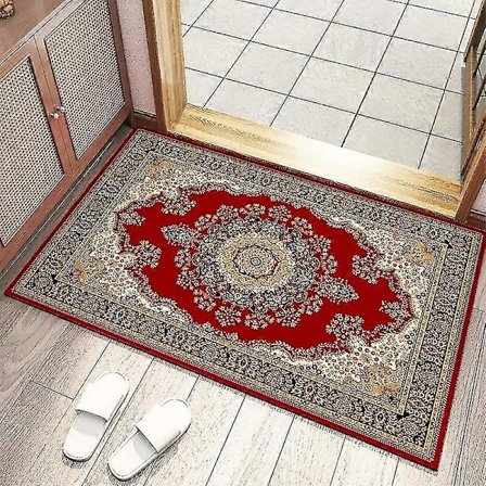 Sklisikre dørmatter for innendørs bruk, vaskbar, vannabsorberende, smussavvisende dørmatte, retro persisk teppe, 40x60cm/50x80cm