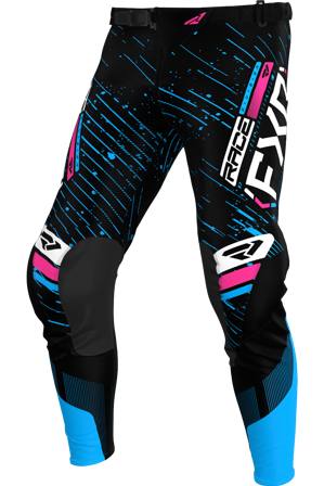 Crossbroek FXR Podium Zwart/Cyaan/Roze 32