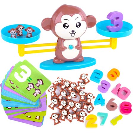 CoolToys Monkey Balance Cool Math Game for Girls & Boys | Sjovt, pædagogisk børns gave & børnelegetøj STEM-læring 3+ år (64-delt sæt)