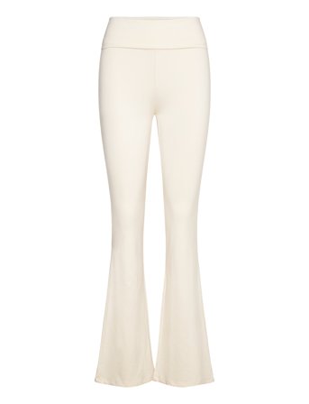 Gina Tricot Soft Touch Folded Trouser - Cream - L