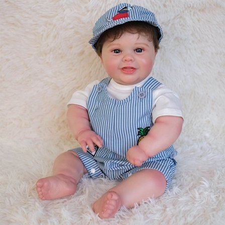 50CM Helkropps Silikon Reborn Baby Gutt Dukke Småbarn Håndmalte Dukker Gave