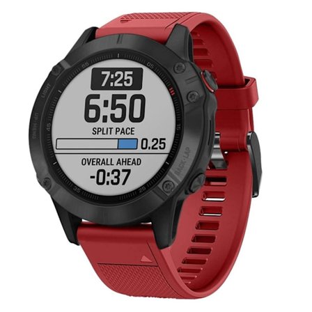 Garmin Fenix 5 klockarmband i silikon - Röd