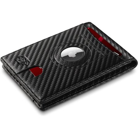 Airtag-lommebok - Herre - Slank RFID-blokkerende lommebok i skinn med pengesklips Air Tag-lommebok kortholder Bifold-gaver til menn