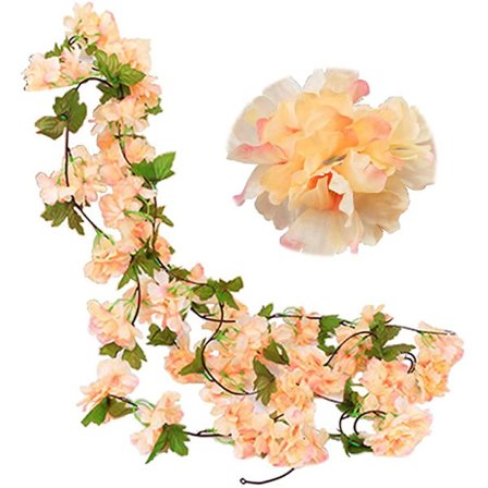 1 stk. 180 cm kunstige kirsebærvin blomster kunstig plante vedbend Han