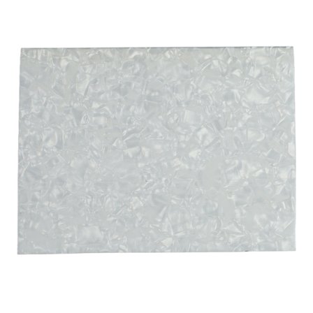 Hvit Perlemor Plekterbrett Materialark, DIY-ark med Forhåndspåført Lim og Beskyttelsesfilm, Høypolert Overflate Ripebeskyttelse for Akustisk