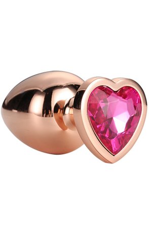 Kjøp Gleaming Love Rose Gold Plug Small - Analplugg i metall | God pris