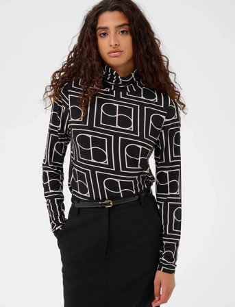 Soaked in Luxury Slhanadi Printed Rollneck Ls - Multi/patterned - L