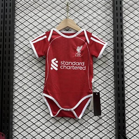 25-26 Liverpool Hjemmebanetrøje Nyfødt Baby Jumpsuit Sparkedragt Fodbolddragt-FF- 9