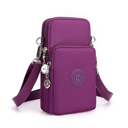 19 cm puhelimen laukut naisille ja miehille crossbody, matkapuhelimen pussi kuulokeliitännällä, pieni olkalaukku kolikkopussi lompakko lahjat DB Dark 