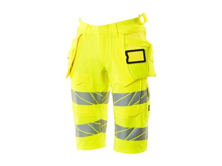 MASCOT Varselshorts lång stretch kl 2/1 gul C46 - Lyreco - Arbetskläder > Varselkläder > Övriga varselkläder