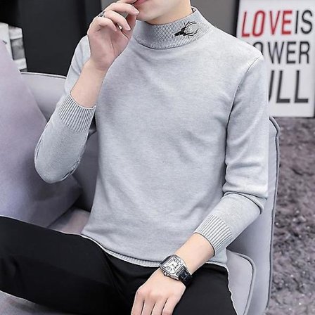 Neuleet Miesten Poolokauluspaita Lämmin Villapaita Miesten Rento Pusero