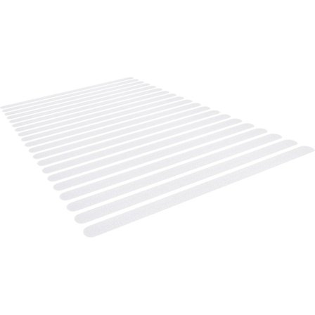 24x skridsikre strimler til trapper og badeværelse. Gennemsigtige og selvklæbende skridsikre strimler til brusebad og badekar (LGL)