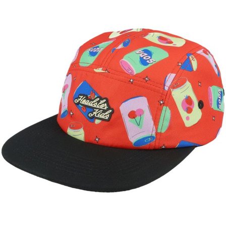Headster - Röd 5panel Keps - Kids Fizzy Red Berries Snapback @ Hatstore