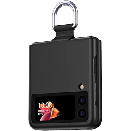Beskyttelsesskal - BOOLING - til Samsung Galaxy Z Flip 3 5G - Stødabsorberende - Sort - Metalbøjle