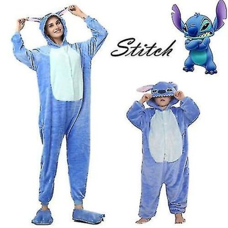 Kids Blue Stitch Cartoon Animal Nightwear Party Cosplay Costume Dress Voksen M