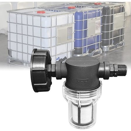 Hane Tilslutning 1000 L Tank, med Filterfunktion, S60x6 Ibc Vandtank Adapter (1/2' Udvendigt Gevind)