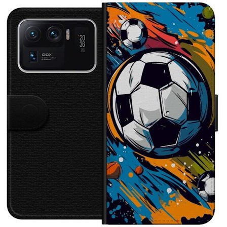 Plånboksfodral till Xiaomi Mi 11 Ultra med Fotbollar