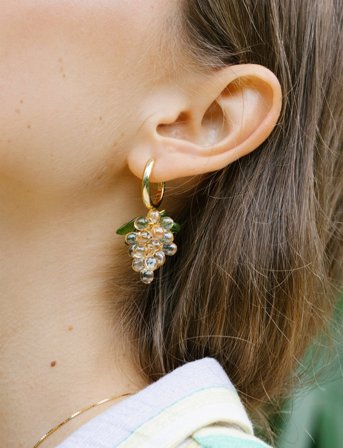 ANNELE Champagne Jelly Earrings - Gold - ONE SIZE 4