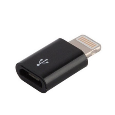Micro-USB Lightning Sovitin - Musta